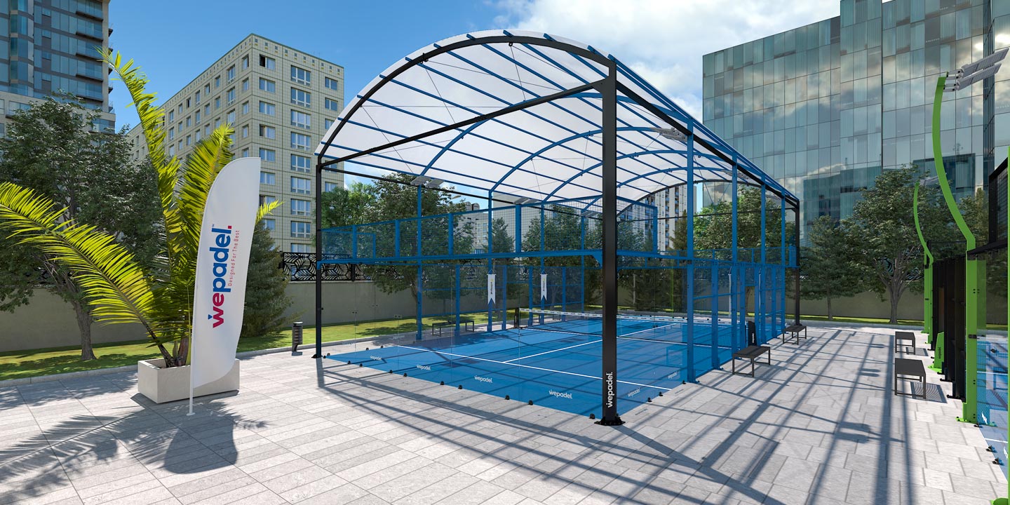 Panoramic Roofed Padel Court 3